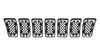 GRILLE FR CHROME FRAME W/BLACK INSERT 7-PC SET   REPLACEMENT FOR JEEP CHEROKEE 2019 PARTSLINK NUMBER  CH1200415