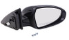 DOOR MIRROR RH POWER HTD GLOSS BLACK W/SIGNAL  REPLACEMENT FOR KIA FORTE 2019 PARTSLINK NUMBER KI1321227