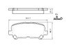 BRAKE PADS SET RR CERAMIC REPLACEMENT FOR ACURA MDX 2008 PARTSLINK NUMBER  D1281