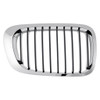 GRILLE RH BLACK W/CHROME TRIM REPLACEMENT FOR BMW 3 SERIES COUPE - 1991-2013 2005 PARTSLINK NUMBER BM1200163