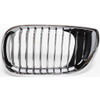 GRILLE LH CHROME BLACK REPLACEMENT FOR BMW 3 SERIES SEDAN EXCLUDE 330E AND 340I 2005 PARTSLINK NUMBER  BM1200128