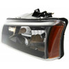 HEAD LAMP LH W/SMOOTH BEZEL W/O CLADDING HQ  REPLACEMENT FOR  CHEVROLET AVALANCHE 2005 PARTSLINK NUMBER GM2502224