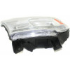 HEAD LAMP LH HALOGEN CHROME BEZEL W/LED DRL HQ  REPLACEMENT FOR DODGE DURANGO 2015 PARTSLINK NUMBER  	CH2502257