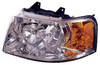 HEAD LAMP LH CHROME W/O OFF ROAD PKG HQ REPLACEMENT FOR FORD EXPEDITION 2005 PARTSLINK NUMBER FO2502181
