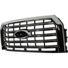 GRILLE CHROME 5 BAR STYLE W/O CAMERA  REPLACEMENT FOR FORD PICKUP F150 2015 PARTSLINK NUMBER   FO1200582