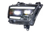 HEAD LAMP RH HALOGEN W/BLACK TRIM W/O LOGO  REPLACEMENT FOR RAM PICKUP-RAM-1500 2019 PARTSLINK NUMBER  CH2503328U