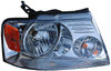 HEAD LAMP RH W/CHROME TRIM REPLACEMENT FOR FORD PICKUP FORD LIGHTDUTY(F150) 2005 PARTSLINK NUMBER FO2503201U