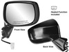 DOOR MIRROR RH POWER PTM HTD REPLACEMENT FOR SUBARU FORESTER 2019 PARTSLINK NUMBER SU1321165