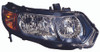 HEAD LAMP RH BLACK HOUSING CAPA REPLACEMENT FOR HONDA CIVIC COUPE 2008 PARTSLINK NUMBER  HO2519111C