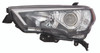 HEAD LAMP LH HALOGEN W/CHROME TRIM/BLACK BEZEL HQ  REPLACEMENT FOR TOYOTA 4RUNNER 2019 PARTSLINK NUMBER 	TO2518150