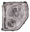 HEAD LAMP LH CHROME BEZEL W/FOG LAMP ROUND BULB SHIELD HQ REPLACEMENT FOR JEEP LIBERTY 2008 PARTSLINK NUMBER  CH2502233