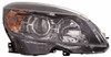 HEAD LAMP RH HALOGEN BLACK HOUSING HQ REPLACEMENT FOR MERCEDES C300 2008 PARTSLINK NUMBER  MB2503185