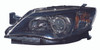 HEAD LAMP LH BLACK HALOGEN CAPA REPLACEMENT FOR SUBARU IMPREZA WRX 2008 PARTSLINK NUMBER  SU2502125C