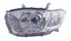 HEAD LAMP LH JAPAN BUILT BASE-LTD-SE MODELS HQ REPLACEMENT FOR TOYOTA HIGHLANDER 2008 PARTSLINK NUMBER  TO2502176