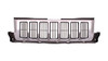 GRILLE GRAY W/CHROME MOULDING  REPLACEMENT FOR JEEP GRAND CHEROKEE 2013 PARTSLINK NUMBER CH1200341