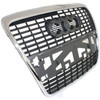 GRILLE SILVER BLACK W/O SENSOR  REPLACEMENT FOR AUDI A6 2006 PARTSLINK NUMBER  AU1200111