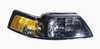 HEAD LAMP RH BLACK BEZEL HQ REPLACEMENT FOR FORD MUSTANG COBRA 2003 PARTSLINK NUMBER  FO2503177