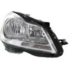 HEAD LAMP RH HALOGEN CHROME HOUSING SDN W/O CORNERING LAMP CAPA REPLACEMENT FOR MERCEDES C63 AMG 2-DOOR 2013 PARTSLINK NUMBER MB2503187C