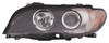 HEAD LAMP LH HALOGEN WHITE TURN SIGNAL HQ REPLACEMENT FOR BMW 3 SERIES CONVERTIBLE 2004 PARTSLINK NUMBER BM2518112