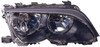 HEAD LAMP RH HALOGEN BLACK HQ REPLACEMENT FOR BMW 3 SERIES WAGON 2004 PARTSLINK NUMBER  BM2503122