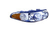 HEAD LAMP RH LTD MODEL W/FLUTED HIGH BEAM SURFACE W/MARKER HQ REPLACEMENT FOR BUICK LESABRE 2004 PARTSLINK NUMBER GM2503210