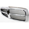 GRILLE ASSEMBLY BLACK WITH CHROME FRAME REPLACEMENT FOR DODGE PICKUP DODGE RAM 1500 2004 PARTSLINK NUMBER CH1200248