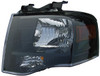 HEAD LAMP LH BLACK BEZEL CAPA REPLACEMENT FOR FORD EXPEDITION 2007 PARTSLINK NUMBER  FO2502227C