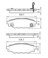 BRAKE PADS SET RR CERAMIC REPLACEMENT FOR SUBARU FORESTER 2010 PARTSLINK NUMBER  D1114
