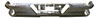 BUMPER FACE BAR RR STEEL CHROME W/O BLIND SPOTS W/ SINGLE EXHAUST  REPLACEMENT FOR CHEVROLET PICKUP CHEVY SILVERADO 1500 - 2014-2020 2019 PARTSLINK NUMBER GM1102570