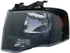 HEAD LAMP LH BLACK BEZEL HQ REPLACEMENT FOR FORD EXPEDITION 2008 PARTSLINK NUMBER  FO2502227