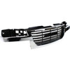 GRILLE CHROME FRAME W/BLACK CENTER REPLACEMENT FOR GMC CONYON 2005 PARTSLINK NUMBER GM1200530