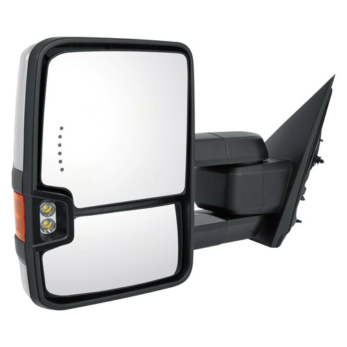 DOOR MIRROR LH POWER HTD TOW TYPE W/MEMORY/SIDE MARKER/IN-GLASS TURN SIGNAL/CARGO SPOTLIGHT  REPLACEMENT FOR GMC PICKUP GMC SIERRA 3500 2015 PARTSLINK NUMBER  GM1320514