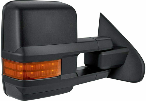 DOOR MIRROR RH POWER HTD TOW TYPE W/SIDE MARKER/IN-GLASS TURN SIGNAL/CARGO SPOTLIGHT  REPLACEMENT FOR GMC PICKUP GMC SIERRA 3500 2015 PARTSLINK NUMBER   GM1321511