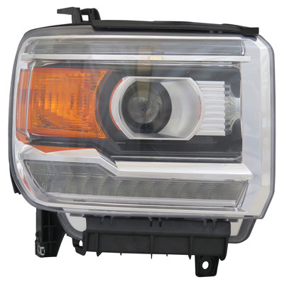 HEAD LAMP RH HALOGEN W/LED CHROME CAPA REPLACEMENT FOR GMC PICKUP GMC SIERRA 3500 2015 PARTSLINK NUMBER GM2503390C HEAD LAMP RH HALOGEN W/LED CHROME CAPA REPLACEMENT FOR GMC PICKUP GMC SIERRA 3500 2015 PARTSLINK NUMBER GM2503390C