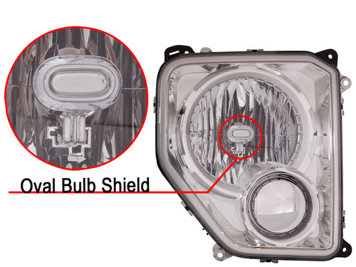 HEAD LAMP RH W/O FOG HQ REPLACEMENT FOR JEEP LIBERTY 2008 PARTSLINK NUMBER  CH2503221