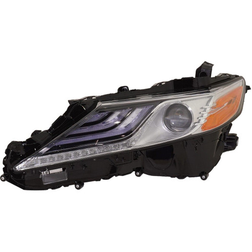 HEAD LAMP LH LED W/ DRL CHROME BEZEL XLE TRIM HQ REPLACEMENT FOR TOYOTA CAMRY HYBRID 2019 PARTSLINK NUMBER 	TO2502278