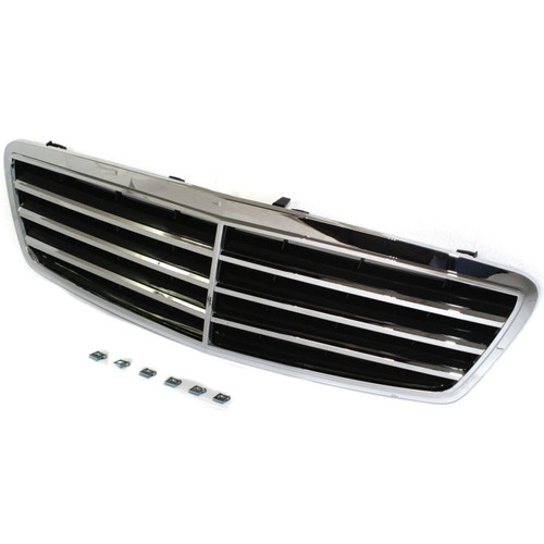 GRILLE CHROME/BLACK (AVNGRD/ELGNS) REPLACEMENT FOR MERCEDES C240 2005 PARTSLINK NUMBER MB1200143