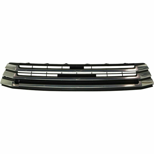 GRILLE MATTE-BLACK/GRAY W/CHROME BARS REPLACEMENT FOR TOYOTA HIGHLANDER 2019 PARTSLINK NUMBER  	TO1200427
