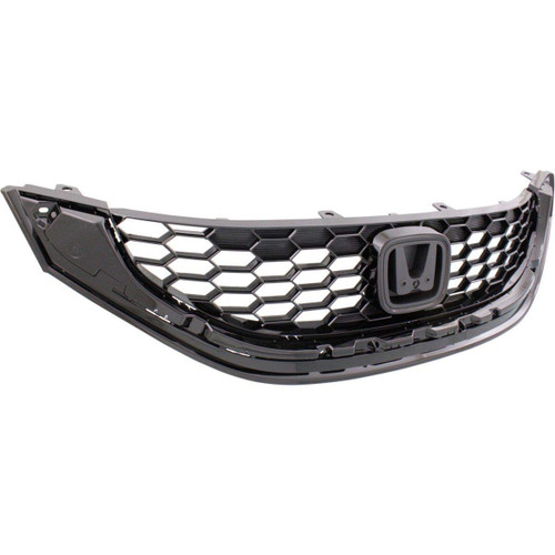 GRILLE BLACK FITS EX/EX-L/SI AND TOURING MODELS  REPLACEMENT FOR HONDA CIVIC SEDAN 2015 PARTSLINK NUMBER  HO1200218