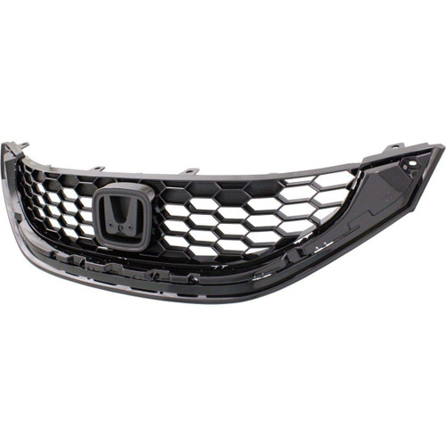 GRILLE BLACK FITS EX/EX-L/SI AND TOURING MODELS  REPLACEMENT FOR HONDA CIVIC SEDAN 2015 PARTSLINK NUMBER  HO1200218