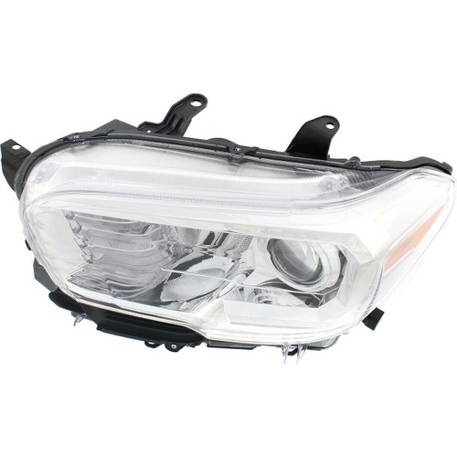 HEAD LAMP LH HALOGEN CHROME BEZEL W/O LED DRL  REPLACEMENT FOR TOYOTA TACOMA PICKUP 2WD 2019 PARTSLINK NUMBER TO2502242U