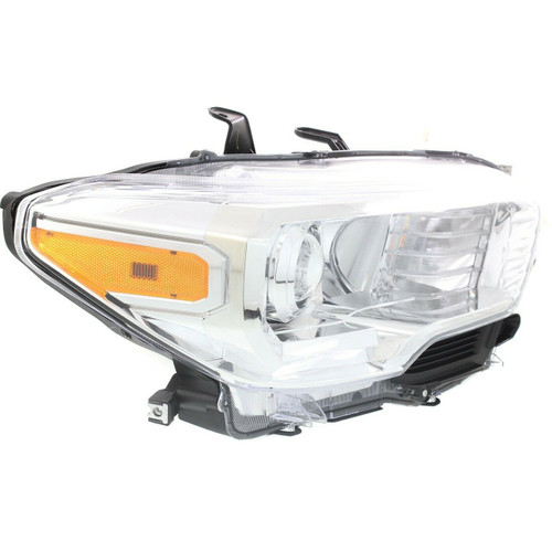 HEAD LAMP RH HALOGEN CHROME BEZEL W/O LED DRL  REPLACEMENT FOR TOYOTA TACOMA PICKUP 2WD 2019 PARTSLINK NUMBER TO2503242U