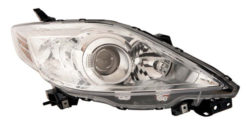 HEAD LAMP RH HALOGEN W/CHROME BEZEL HQ REPLACEMENT FOR MAZDA MAZDA 5 2008 PARTSLINK NUMBER  MA2519124