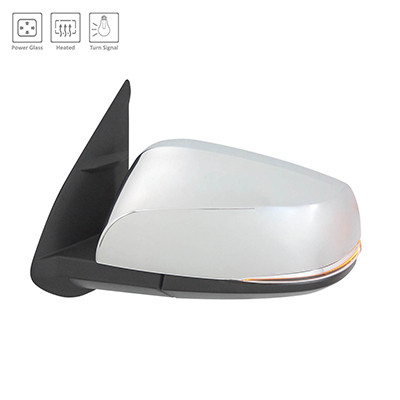 DOOR MIRROR LH POWER HTD CHROME W/SIGNAL W/O BLIND SPOT MANUAL FOLD REPLACEMENT FOR TOYOTA TACOMA PICKUP 4WD 2019 PARTSLINK NUMBER  	TO1320353