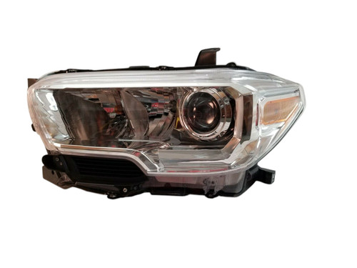 HEAD LAMP LH HALOGEN CHROME W/O LED DRL BASE SR MODELS W/O FOG LAMPS REPLACEMENT FOR TOYOTA TACOMA PICKUP 4WD 2019 PARTSLINK NUMBER   	TO2502284U