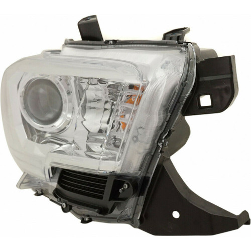 HEAD LAMP RH HALOGEN CHROME BY SIGNAL BASE SR MODELS W/O FOG LAMPS W/O LED DRL CAPA REPLACEMENT FOR TOYOTA TACOMA PICKUP 4WD 2019 PARTSLINK NUMBER   TO2503284C