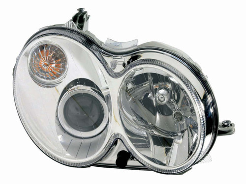 HEAD LAMP RH W/O CURVE LIGHTING W/O BULB/MODULE CLK MODELS HQ REPLACEMENT FOR MERCEDES CLK350 2008 PARTSLINK NUMBER  MB2519102