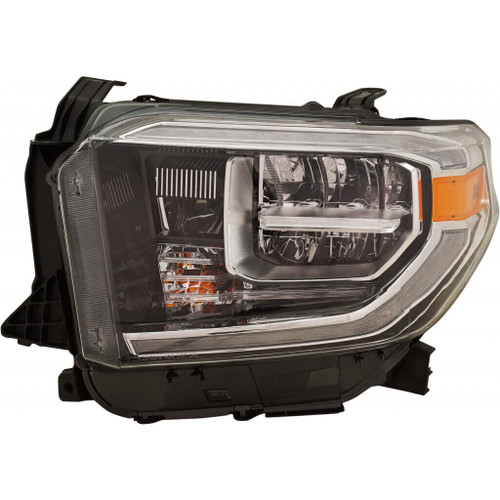 HEAD LAMP LH W/LED DRL W/O SMOKED LENS REPLACEMENT FOR  TOYOTA TUNDRA 4WD 2019 PARTSLINK NUMBER   TO2502262V