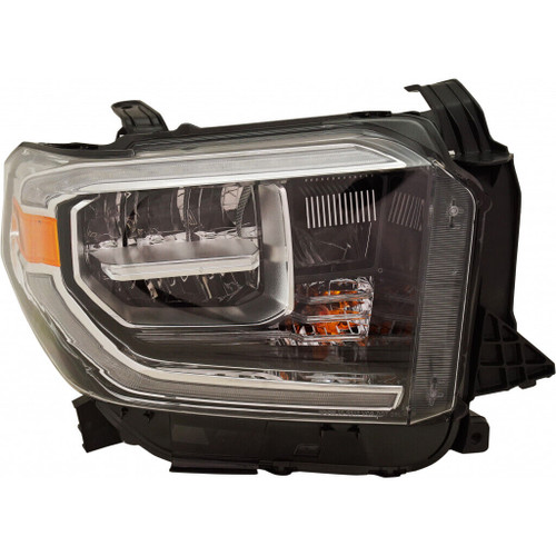 HEAD LAMP RH LED DRL W/O SMOKED LENS HQ REPLACEMENT FOR  TOYOTA TUNDRA 4WD 2019 PARTSLINK NUMBER   TO2503262