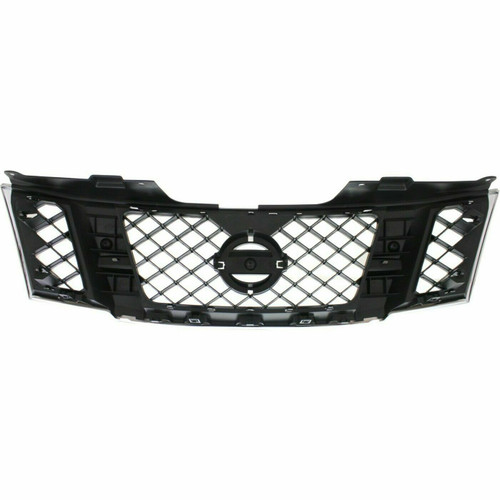 GRILLE ASSY MATTE-BLACK W/CHROME MLDG REPLACEMENT FOR NISSAN PATHFINDER 2008 PARTSLINK NUMBER  NI1200251